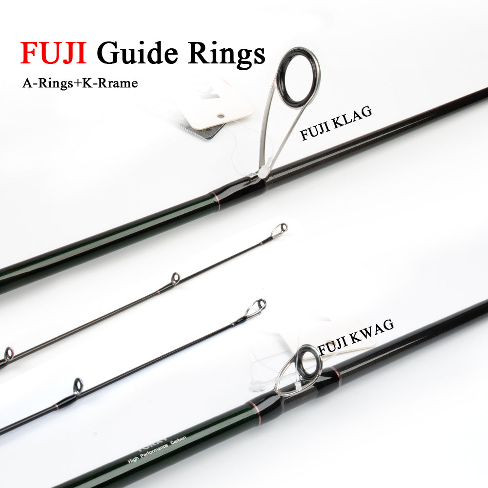 KUYING CULTER GAME 2.28m 2.37m 2.46m 2.49m 2.58m Spinning Casting Fishing Lure Rod Fish Cane Stick Pole Carbon Medium light hard