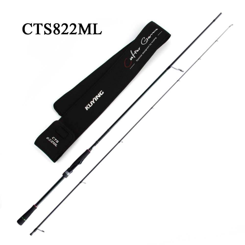 KUYING CULTER GAME 2.28m 2.37m 2.46m 2.49m 2.58m Spinning Casting Fishing Lure Rod Fish Cane Stick Pole Carbon Medium light hard