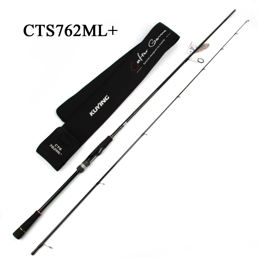 KUYING CULTER GAME 2.28m 2.37m 2.46m 2.49m 2.58m Spinning Casting Fishing Lure Rod Fish Cane Stick Pole Carbon Medium light hard