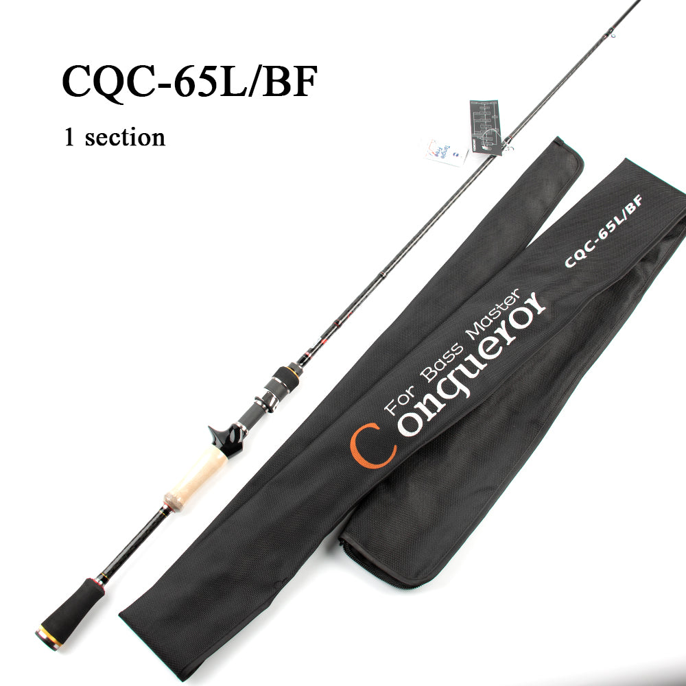 KUYING Conqueror 1.95m 1.98m 2m 2.05m Fast Action Carbon Lure Casting Spinning Fishing Rod Fish Pole BASS Master Hard Soft