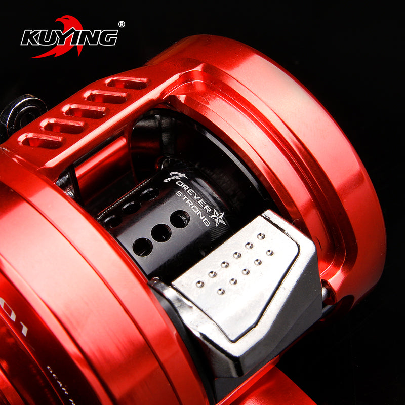 KUYING MAGICIAN 6.2:1 Metal 12+1 Bait Cast Drum Wheel 286.5g Fishing Casting Reel Vessel Saltwater Coil Centrifugal Braking