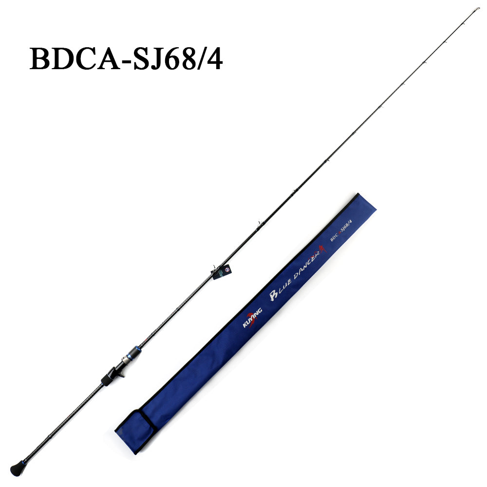 KUYING BLUEDANCER 2.04m Casting Slow Jigging Lure Rod Fishing Rods Cane Carbon FUJI Rotate Helical Ring 1 Section 150-400g Lures